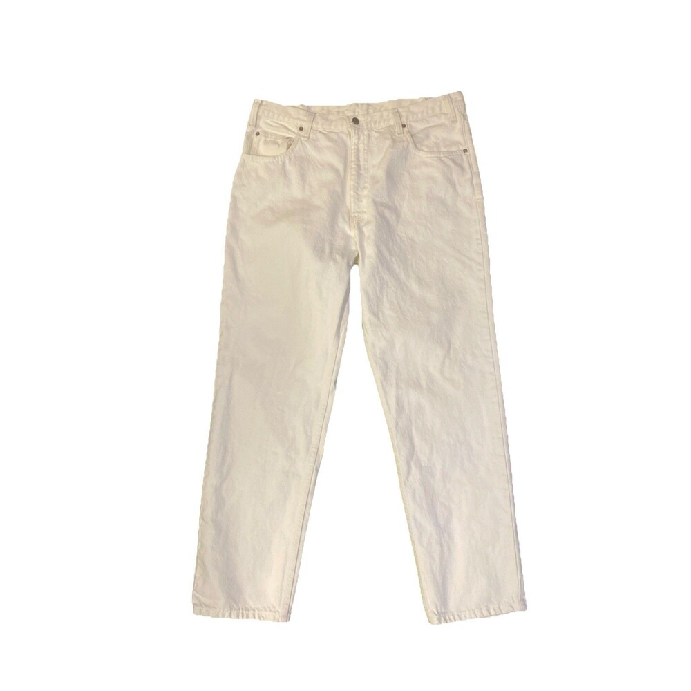 Vintage JCPenney “Weekends” White Jeans Size 36 Straight Leg Made in USA